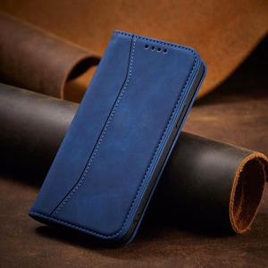 Magnet Fancy Case dėklas iPhone 14 Pro Max su flip cover wallet stand - mėlynos spalvos
