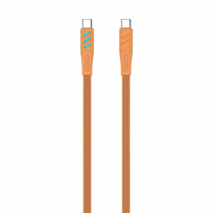 Havit CB6254 - USB Type C į USB Type C įkrovimo laidas, 1 m (oranžinis)