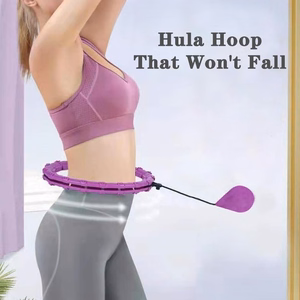 Masažuojantis gimnastikos lankas Smart Hula Hoop M1 violetinis