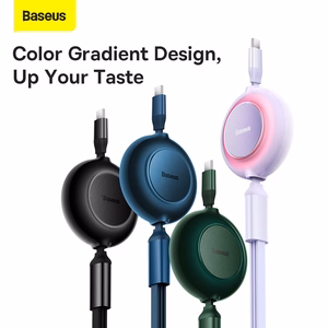 Kabelis Bright Mirror 2 3 in 1 - Type C į Micro USB, Lightning, Type C - 100W 1,1 metro (CAMJ010206) žalias