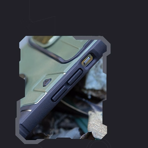Nillkin CamShield Armor Pro dėklas iPhone 14 Plus dėklas šarvuotas dėklas su kameros apsauga ir žiediniu stovu juodas