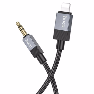 Cable AUX Jack 3,5 mm (male) to Lightning (male) Hoco 1 m UPA32A black