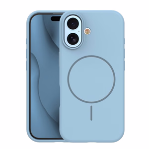 Silicone Thin Mag dėklas iPhone 17 6,3" šviesiai mėlynas