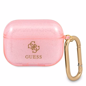 Guess GUAPUCG4GP AirPods Pro dėklas rožinis/rožinis Glitter kolekcija