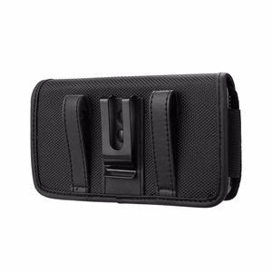 Horizontal Belt Phone Pouch for iPhone 5 / 5s / SE / 5c, Oppo A71, Oxford Model 1, Black