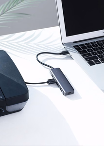 Ugreen USB Šakotuvas - 4x USB 3.2 Gen 1 su micro USB maitinimo prievadu pilkas (CM219 50985)