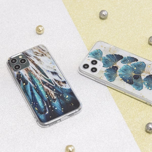 Auksinis Glam dėklas Samsung Galaxy S21 lapai