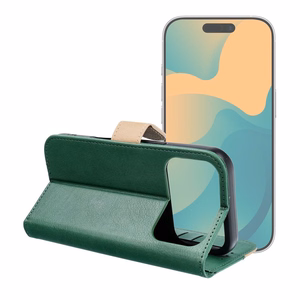 Чехол-книжка для iPhone 17 / 18 Split Book зеленый и золотой