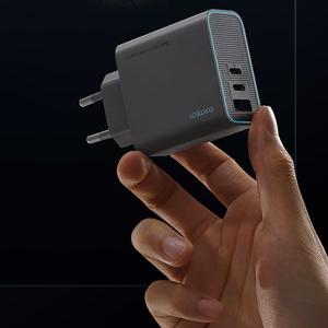 Cuktech CUKAD653EUGR 65W GaN sieninis įkroviklis 2 x USB-C 1 x USB-A - pilkas