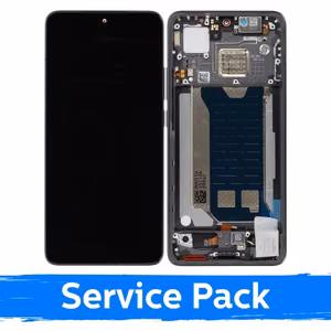 LCD ekranas suderinamas Xiaomi Poco F7 Pro 5G su rėmu / juodas / (Service Pack)