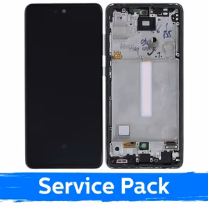 LCD Ekranas suderinamas su Samsung A525 (A526) A52 su rėmeliu / Awesome Black / (Service Pack)