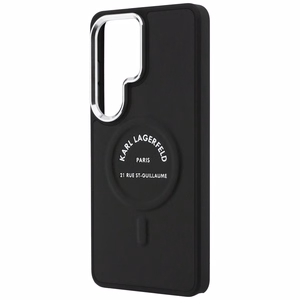 Karl Lagerfeld Embossed Ring RSG Logo MagSafe Чехол для Samsung Galaxy S26 Ultra - чёрный