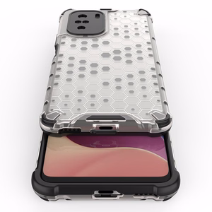 Honeycomb dėklas šarvuotas dėklas su TPU buferiu Xiaomi Redmi K40 Pro+ / K40 Pro / K40 / Poco F3 skaidrus