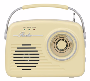 Setty Bluetooth garsiakalbis su radiju Retro P350 smėlio spalvos