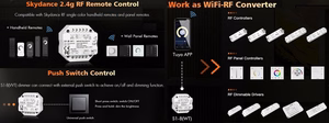 S1-B(WT) vieno kanalo 230V valdiklis, TRIAC, Push-Dimm, Tuya, Wi-Fi