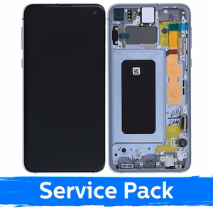 LCD Ekranas suderinamas su Samsung G970 S10e su rėmeliu / Prism Blue / (Service Pack)