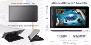HUION Kamvas Pro 12 GT-116 11,6 col. FHD grafinė planšetė su ekranu