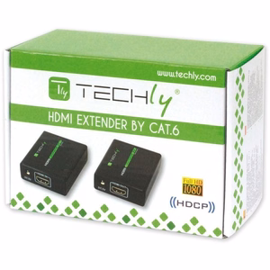 Techly IDATA EXT-E70 vaizdo ir garso signalų ilgintuvas AV siųstuvas ir imtuvas Juoda
