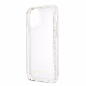Guess GUHCN65PCGLSI iPhone 11 Pro Max серебряный/серебряный жёсткий чехол Glitter