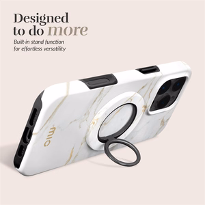 MIO White Marble Magsafe Case Compatible Ring Holder