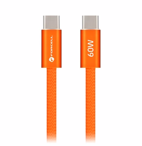Кабель USB-C — USB-C Forcell F-Energy QC4.0 PD 3A 60W Cafule Color 1,2 м ACYH23 оранжевый