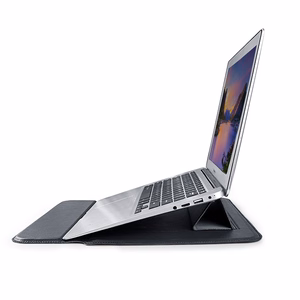 Devia nešiojamojo kompiuterio krepšys / MacBook laikiklio krepšys itin plonas 13,3'' vandeniui atspari PU oda - juodas