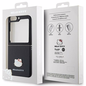Hello Kitty Metal Logo Kitty Head чехол для Samsung Galaxy Z Flip 5 - чёрный