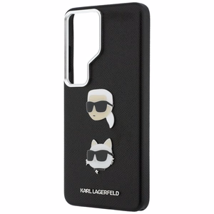 Karl Lagerfeld Saffiano Double Heads Metal Чехол для Samsung Galaxy S26 Ultra - чёрный