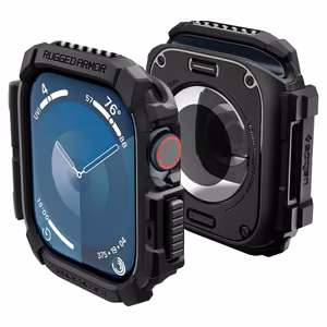 Spigen Rugged Armor dėklas Apple Watch 10 46mm laikrodžiui - juodas