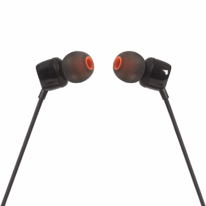 JBL Tune 110 į ausis įstatomos ausinės su 3,5 mm mini jack jungtimi ir nuotolinio valdymo pulteliu, juodos