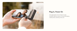 Powerbank Veger PlugOn (W0556P) PD QC3.0 3A 20W 5000 mAh with a built-in connector Lightning black