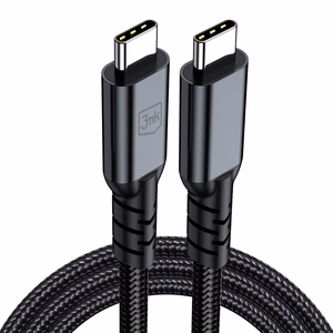 3mk Hyper Cable N-Series Thunderbolt 4 USB-C USB-C 1 м 48V/5A 40 Гб/с 240W 8K60Hz чёрный