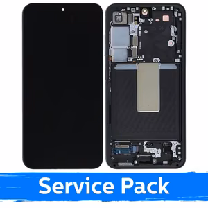 LCD ekranas suderinamas su Samsung S911 S23 su rėmeliu / Phantom Black (grafitas) / (Service Pack)