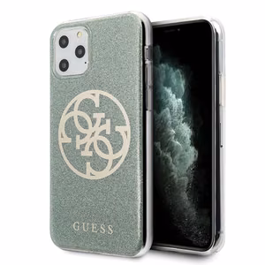 Guess GUHCN65PCUGLKA iPhone 11 Pro Max хаки жёсткий чехол 4G Circle Glitter