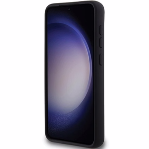 Karl Lagerfeld silikoninis Choupette metalinis smeigtukas dėklas telefonui Samsung Galaxy S23+ - juodas
