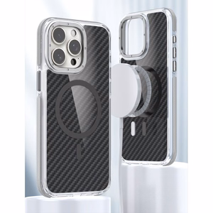 FIBER dėklas IPHONE 16 PRO su MagSafe, pilkas