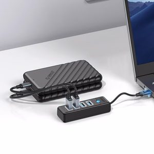 Хаб USB-C Orico PW4U-C3 (4xUSB) чёрный