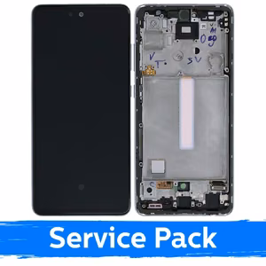 LCD ekranas, suderinamas su Samsung A525 (A526) A52 su rėmu / Awesome White / (Service Pack)
