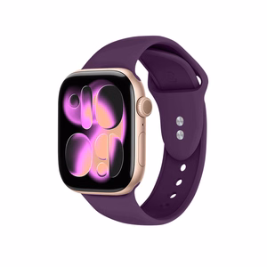 Crong Liquid dirželis, skirtas Apple Watch 44 / 45 / 46 / 49 mm, slyvų spalvos
