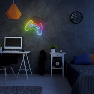 Neoninė LED RGB dekoracija GAMEPAD FLRNE04 + nuotolinio valdymo pultas Forever Light