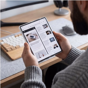 Tech-Protect FlexAir Hybrid dėklas, skirtas „Samsung Galaxy Z Fold 8 Ultra“ – skaidrus