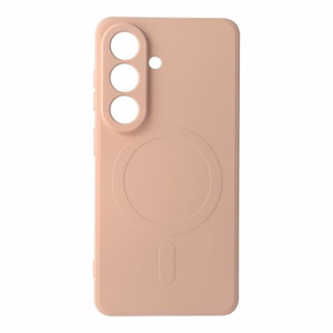 Чехол для Samsung S26 Ultra силиконовый Mag Cover совместимый с MagSafe розовый