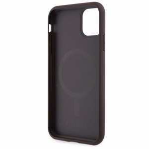 Guess GUHMN61P4RPSW iPhone 11 / Xr rudas/rudas kietas dėklas 4G Printed Stripes MagSafe