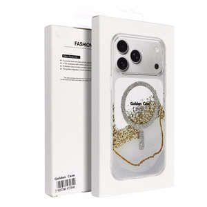 Чехол для iPhone 17 Pro Max / 18 Pro Max (низкий край камеры) Golden совместимый с MagSafe белый