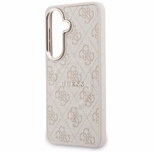 Dėklas Guess PU Leather 4G Gold Frame Magnetic Samsung S942 S26 rožinis