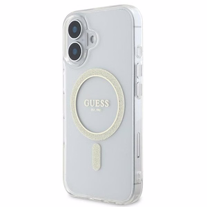 Guess IML Blizgus Apskritimas Magnetinis dėklas iPhone 16 - skaidrus