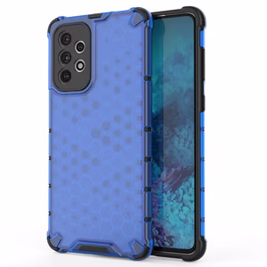 Honeycomb case бронированный чехол с гелевой рамкой для Samsung Galaxy A73 синий