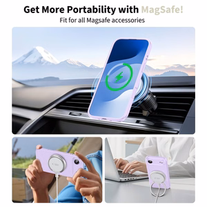 Tech-Protect Silikoninis Magnetinis dėklas telefonui iPhone 17 Air - Violetinė
