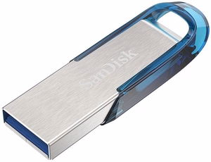 SanDisk Ultra Flair USB atmintinė 64 GB USB Type-A 3.2 Gen 1 mėlyna, sidabrinė