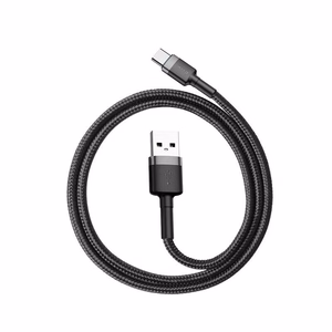 Baseus Cafule USB-C kabelis 2A, 2 m, pilka/juoda (CATKLF-CG1)